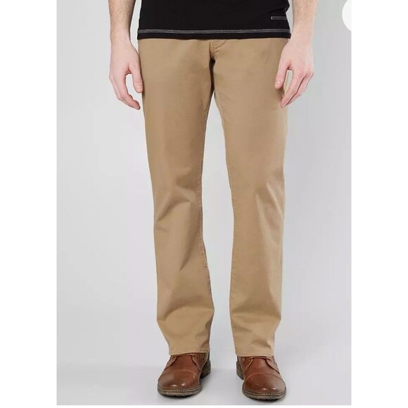 BKE Casual Jake Straight Leg Chino  Men's 36R Stretch Dark Khaki Zip Fly‎ - Picture 1 of 11